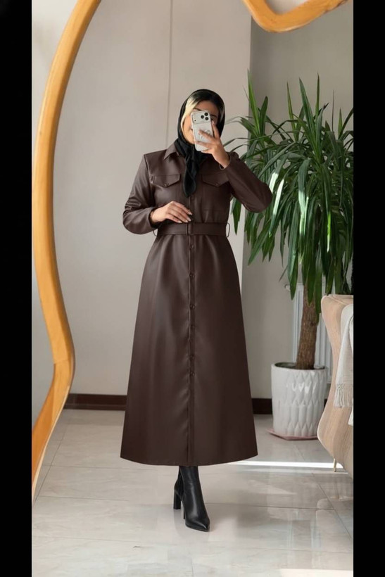 پالتو چرم بلند زنانه و دخترانه