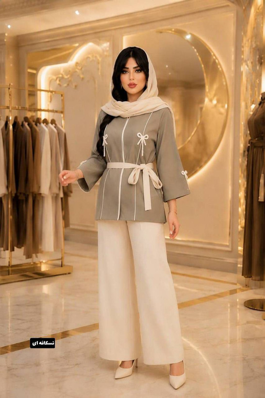 مانتو شلوار گشنا با جنس بزایاق ریزشی
